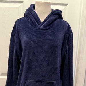 32 Degrees Hooded Pullover Robe, Womens L/XL, Blue